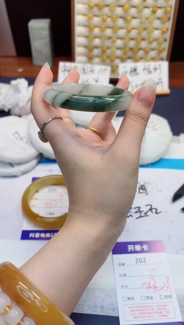 未镶嵌手镯石英质玉202-天山翠-圈口