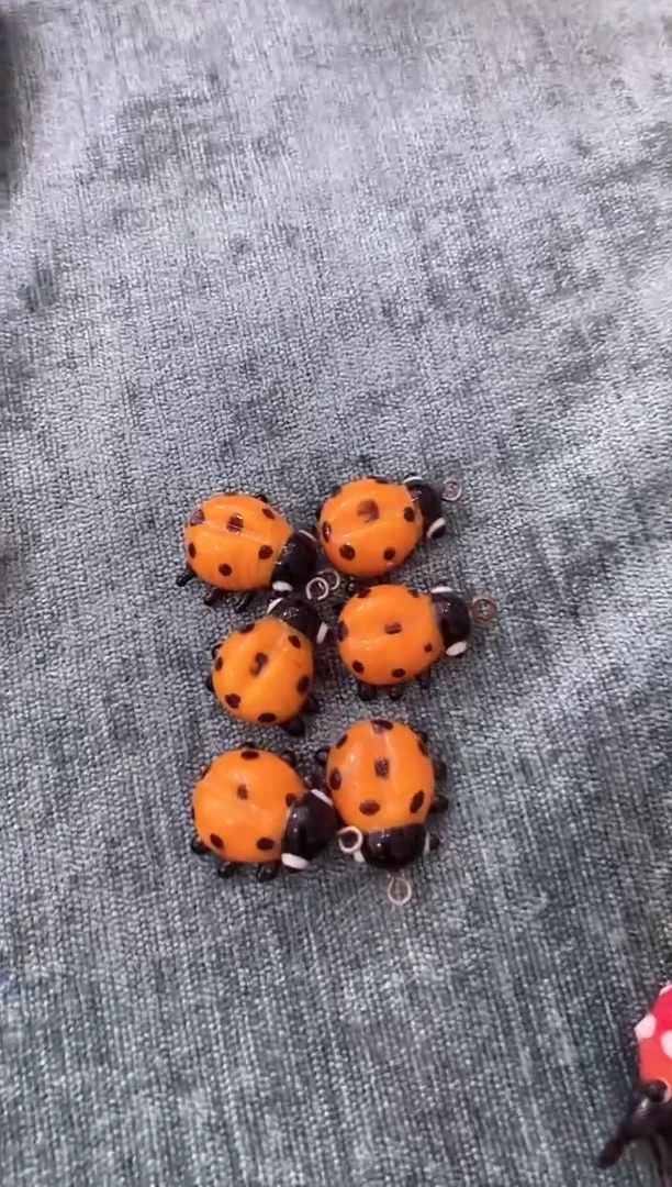 琉璃手工艺品6个瓢虫