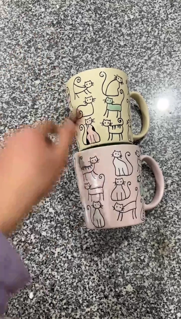 【闪购商品】瓷手绘马克杯2只装