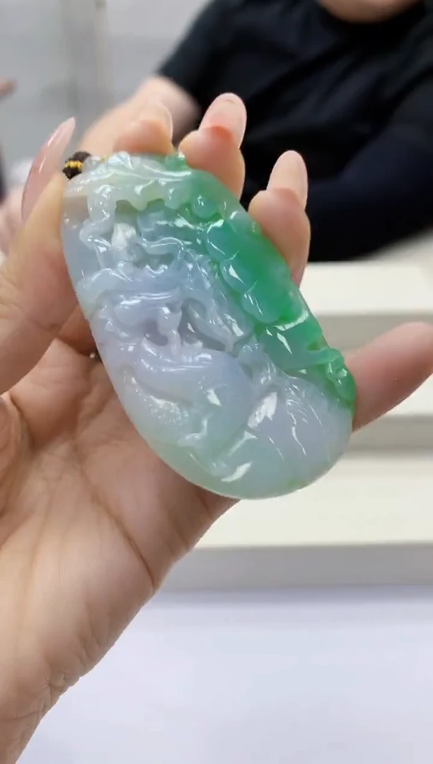 未镶嵌定制翡翠5060ty-毛货挂件93