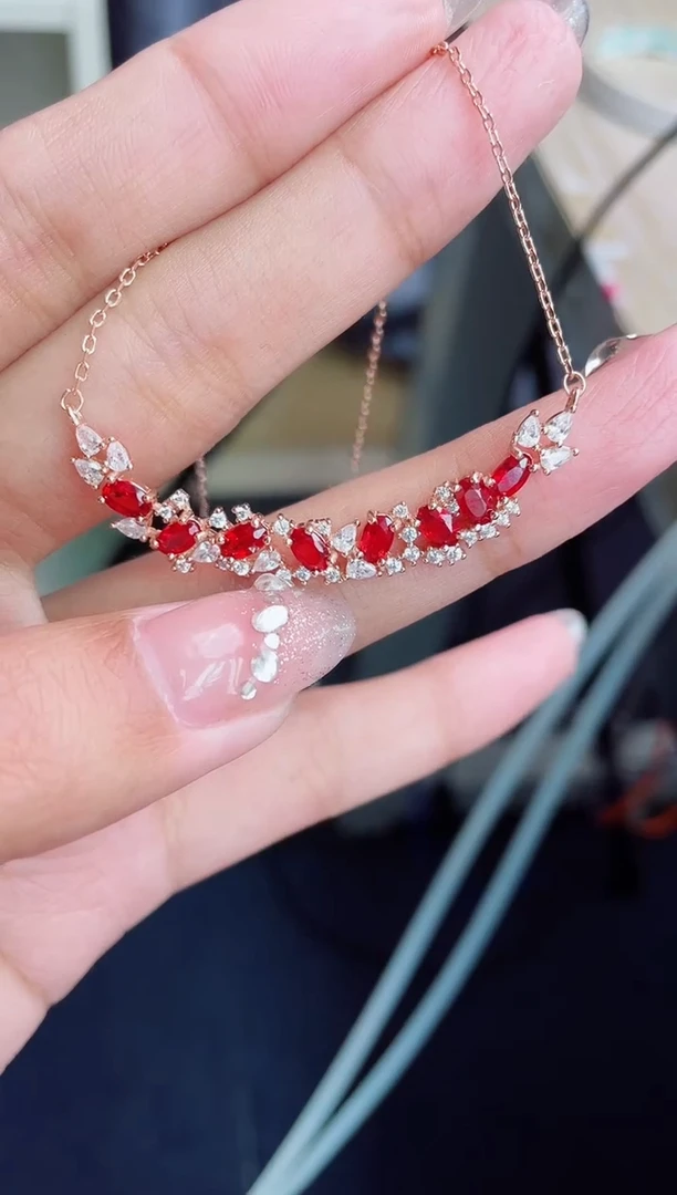 【闪购商品】彩色蓝宝石吊坠银S925镶嵌吊坠