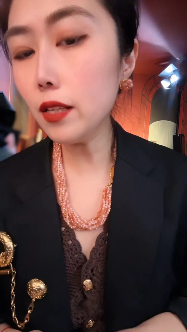 合金无合金意大利老奶奶款多层项链耳针套装
