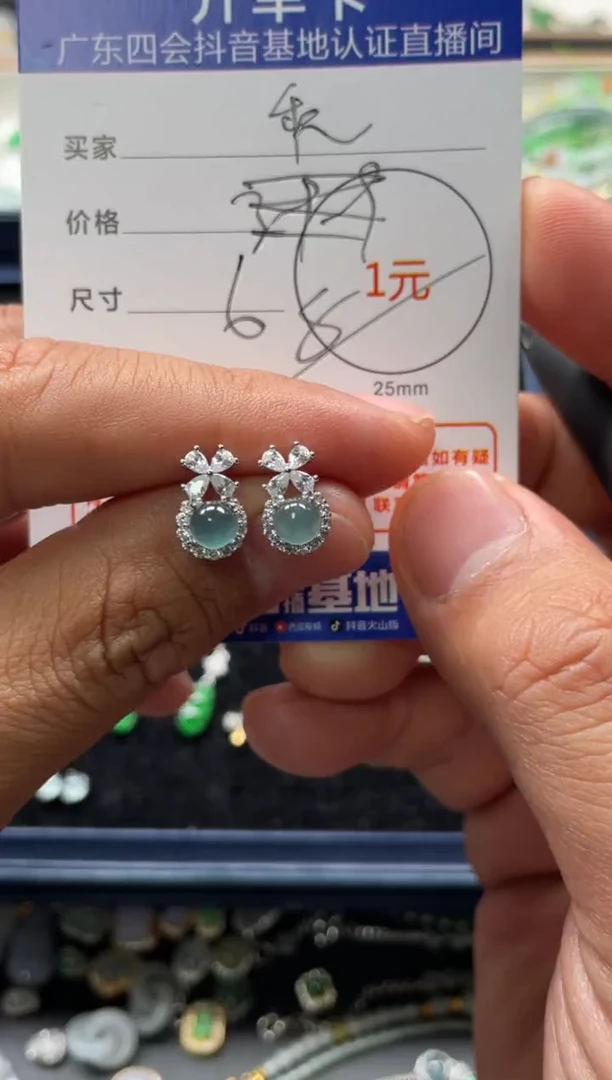 颈饰未镶嵌翡翠?**?耳钉