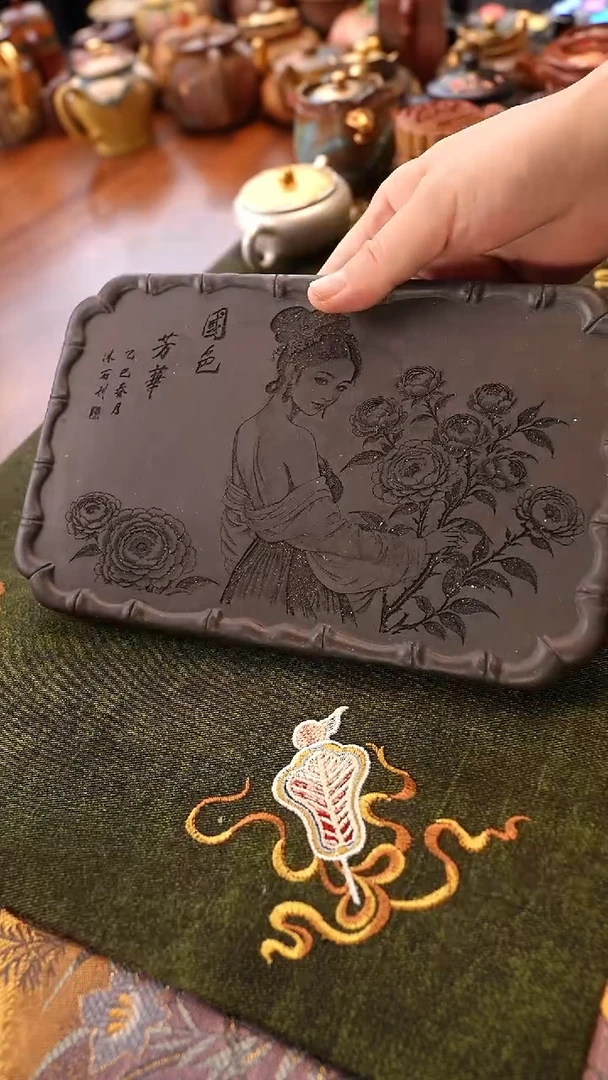 茶壶紫砂青段美人壶承