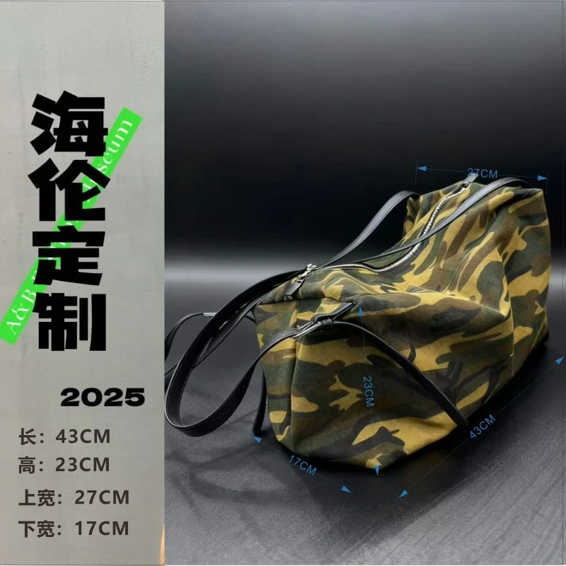 H-246-包包2025迷彩大容量女士外出旅游手提单肩休闲包QCYK02