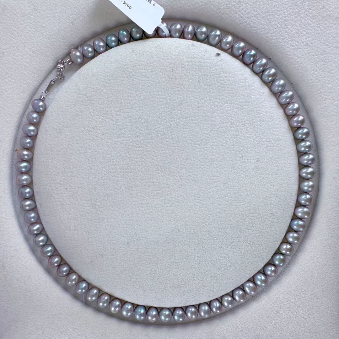 【小宣】淡水无核珍珠项链6-7mm/s925银