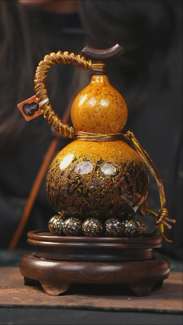 【闪购商品】YO219漆艺酒葫芦不包手串及旋转底座