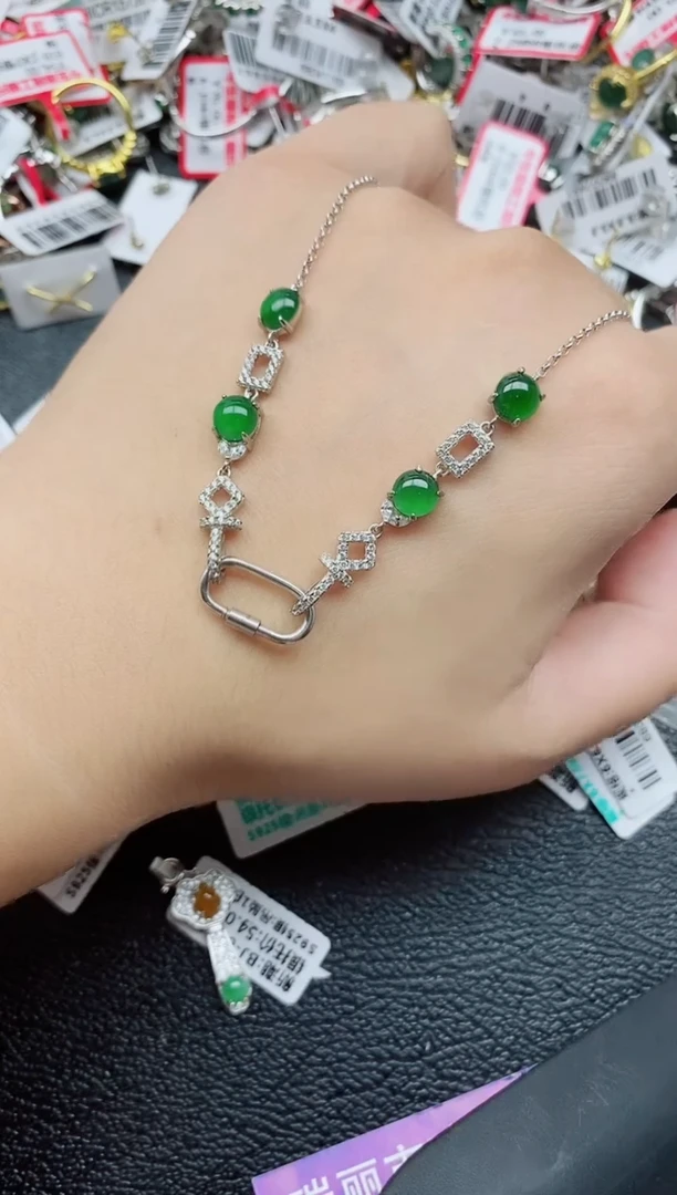 银S925镶嵌戒指翡翠1