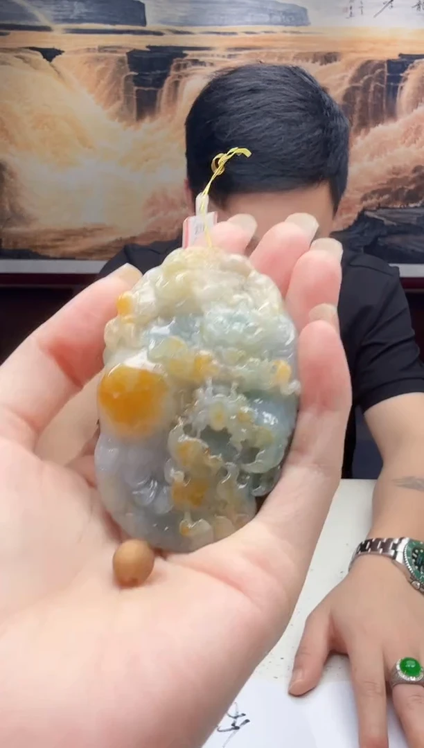 未镶嵌沉香吊坠翡翠木带宝23