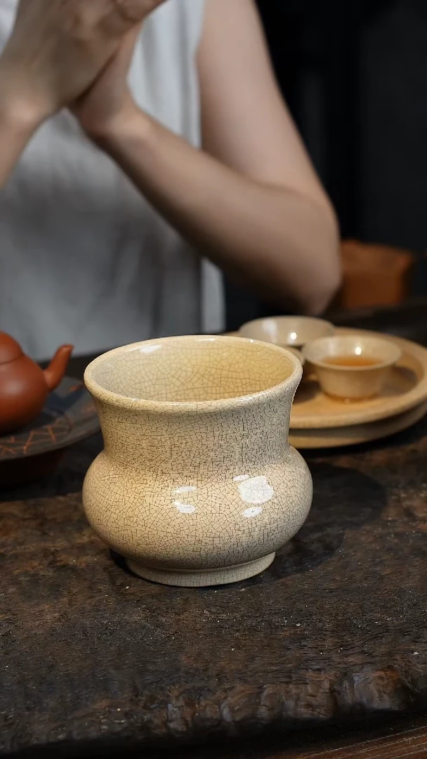 潮州全手工原矿砂铫白泥建水