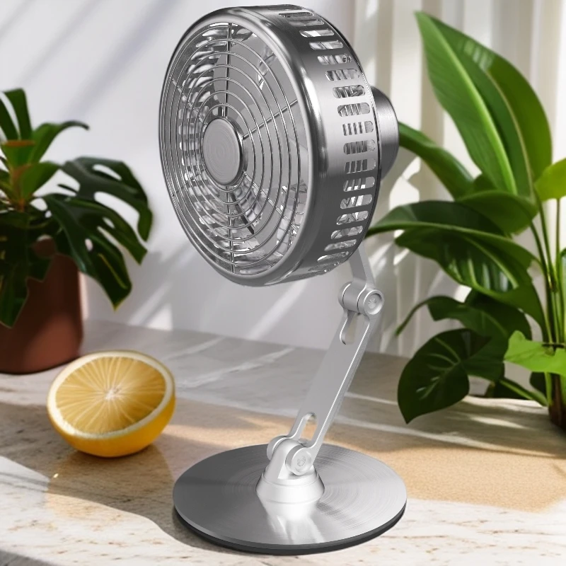 新款金属桌面支架小风扇静音台式usb可办公室小桌面电风扇