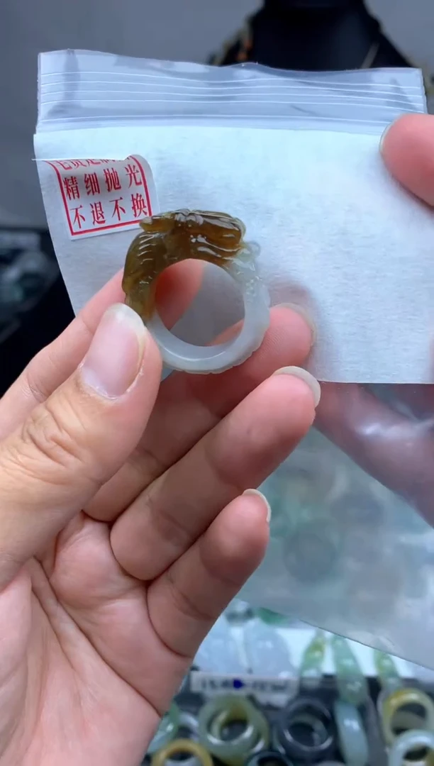 定制翡翠未镶嵌毛货需精细抛光戒圈15#