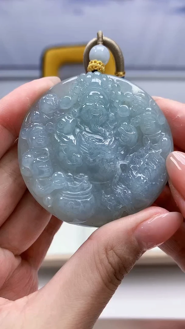 未镶嵌定制翡翠5060MM-毛货挂件81