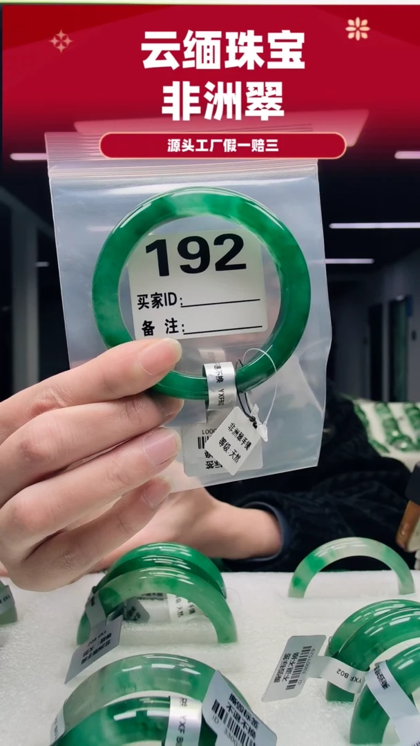 未镶嵌手镯石英质玉（非洲翠）59圈口192