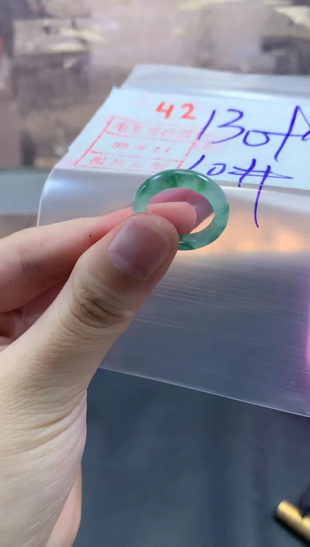 未镶嵌定制翡翠浪*手戒圈10#140毛货需精细抛光