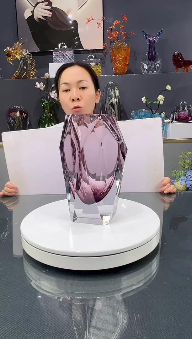 琉璃进口水晶琉璃花瓶摆件1个