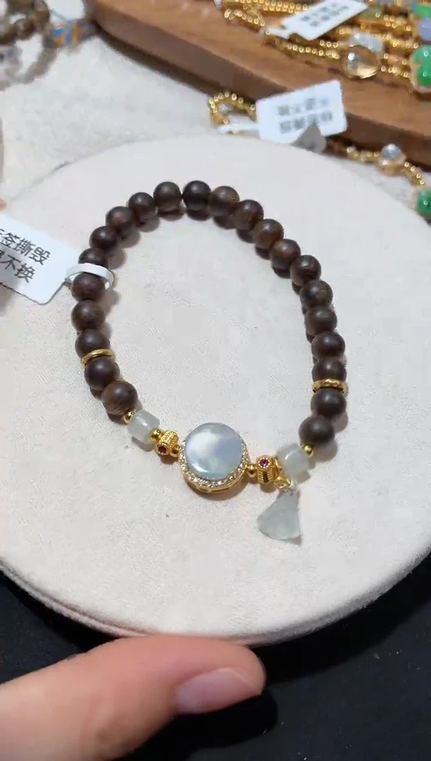 银S925镶嵌手串翡翠手串