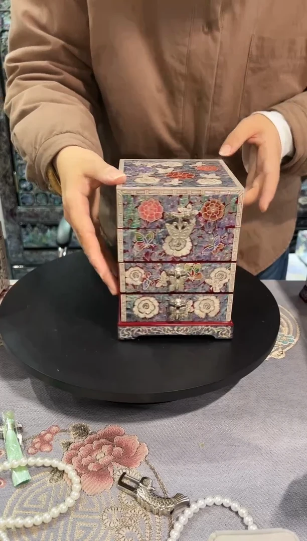 红底白边·微瑕·弘贝雅螺钿漆器文化馆