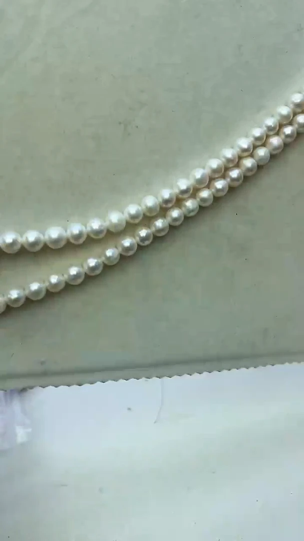 未镶嵌项链淡水珍珠白色系项链