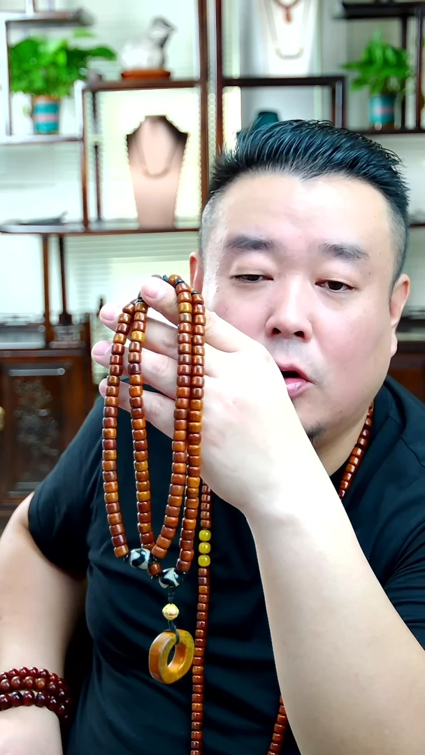 牦牛骨脖挂108颗