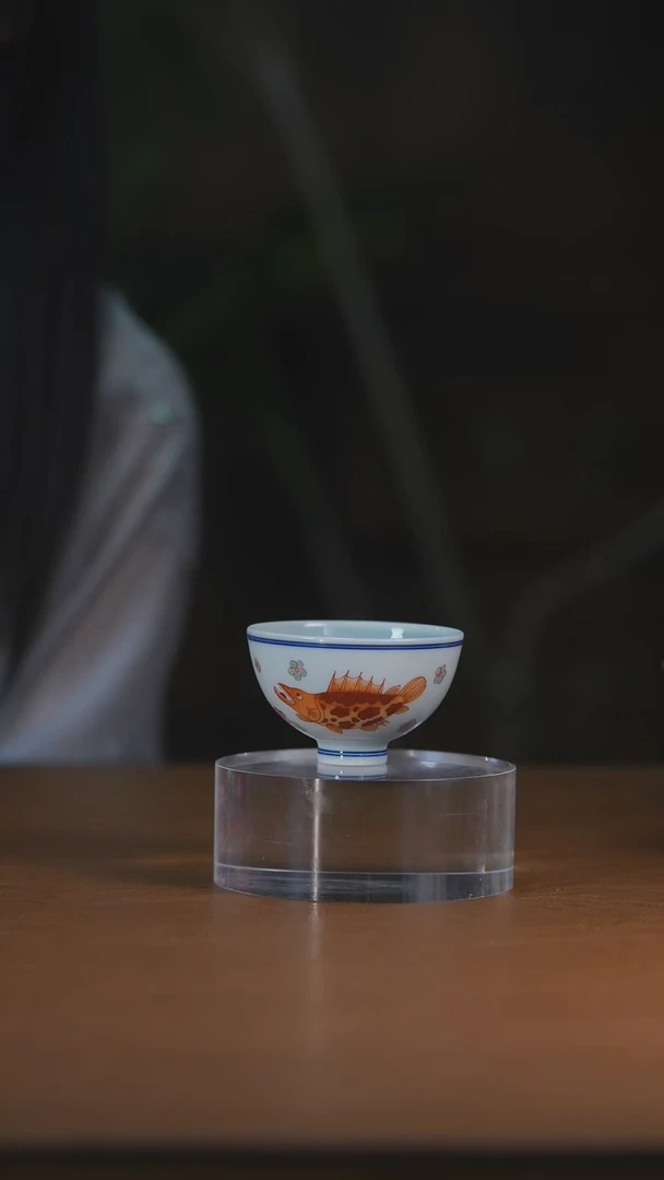 老繁红鱼藻鸡心杯