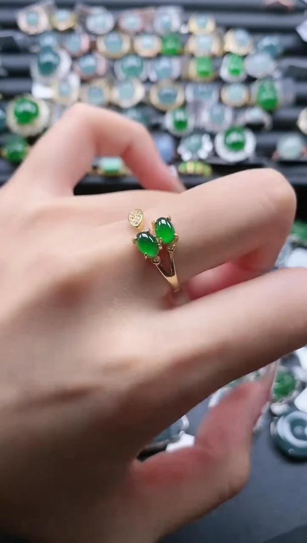 【闪购商品】翡翠戒指银S925镶嵌51151