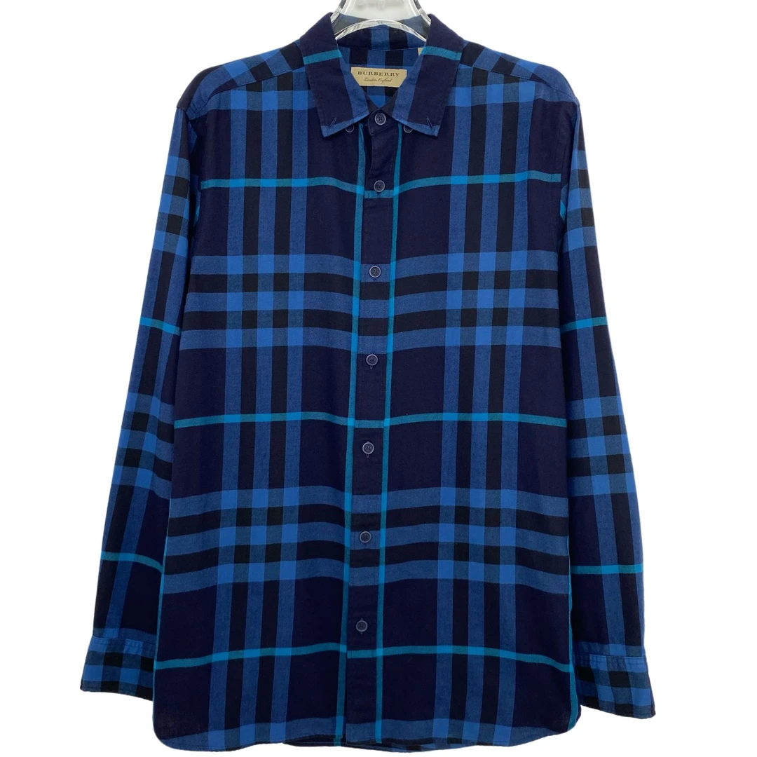 99新 BURBERRY/博柏利 S级 HM0044  经典格纹衬衫 J1983 M码 CS