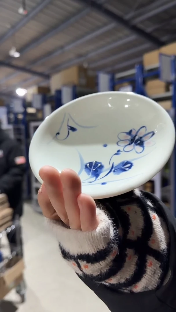 瓷ロマンフラワー； 五寸皿