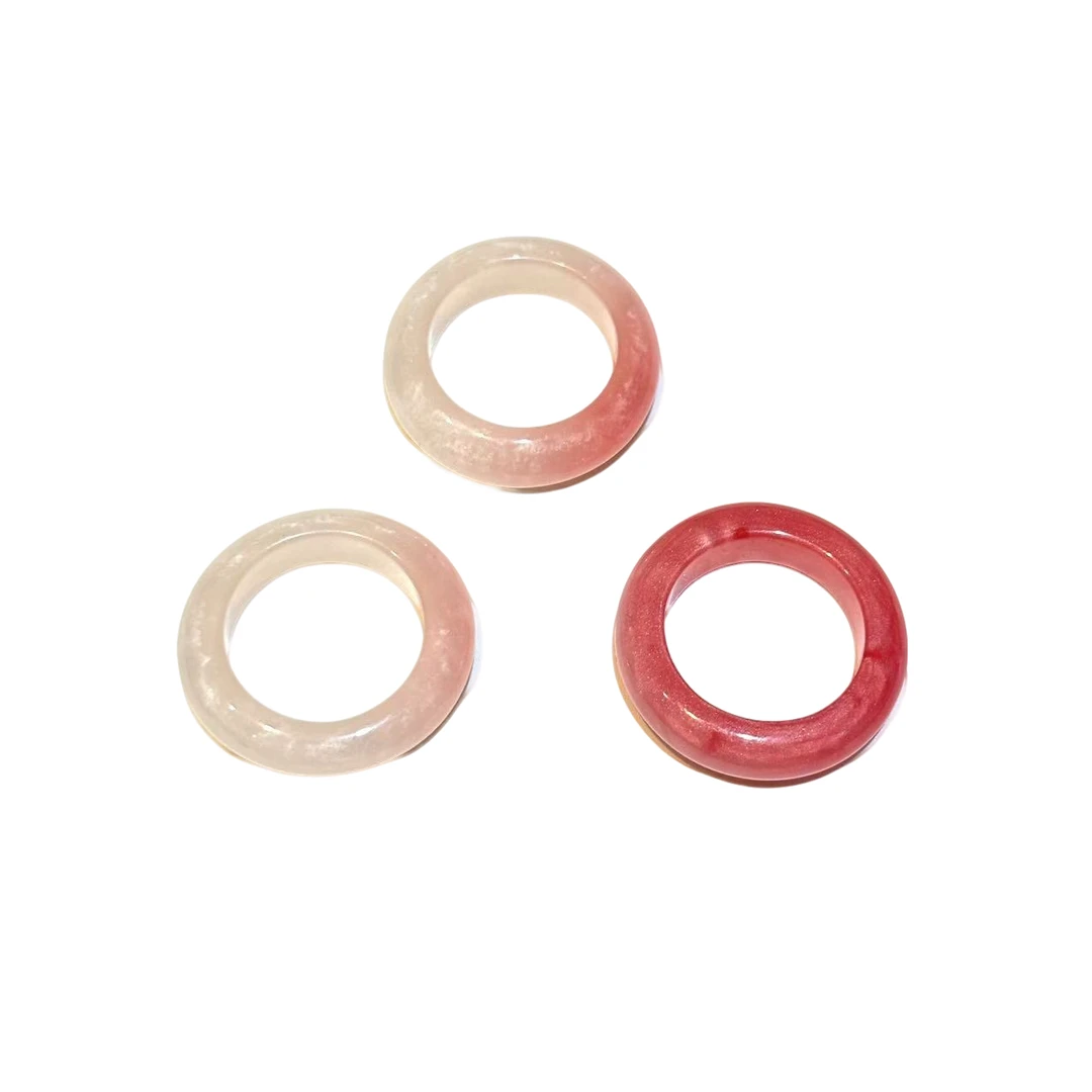 【符老板】a479-国风设计款红卡素圈戒指-多样性只发一件