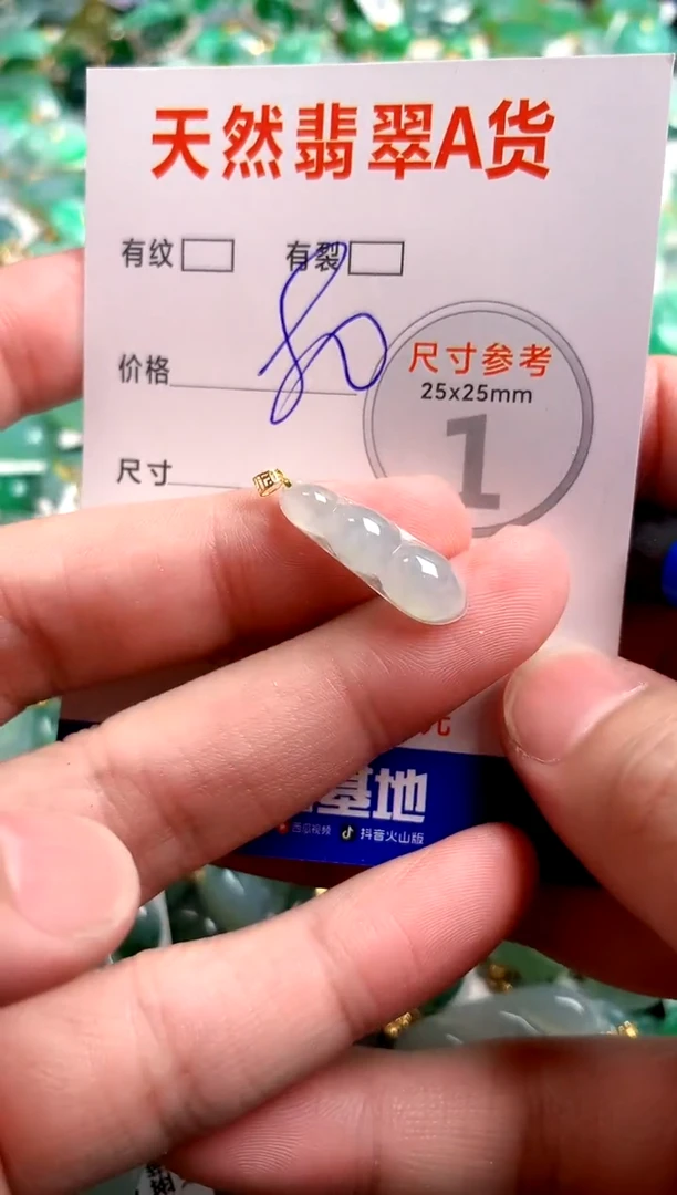 翡翠18K金镶嵌颈饰14007218