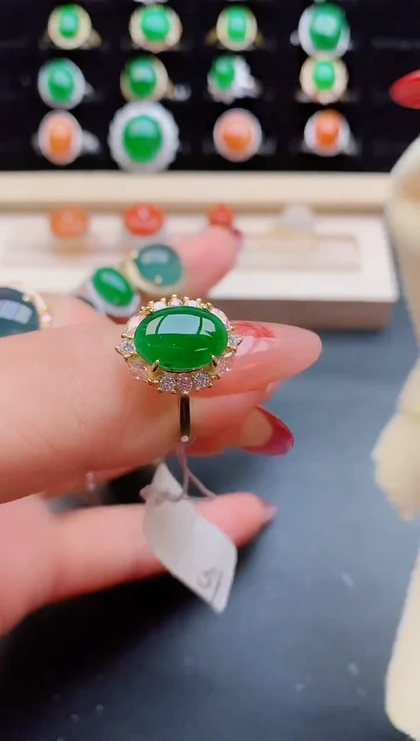 【闪购商品】翡翠戒指银S925镶嵌321321