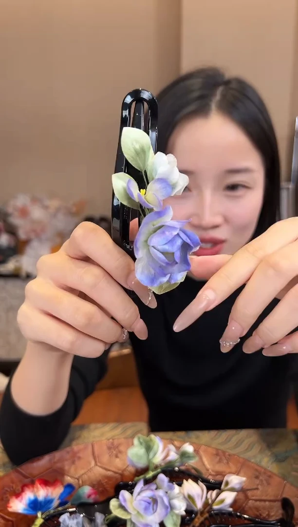 刺绣 非遗绒花（发饰）
