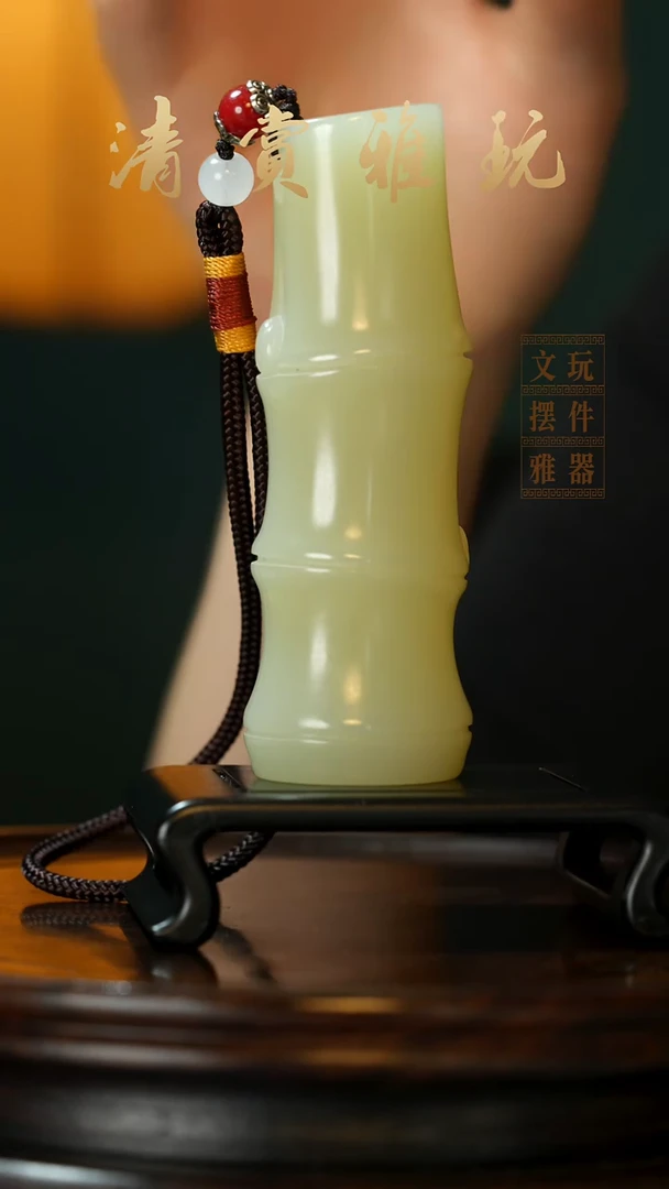 玉《节节高升》手把件摆件