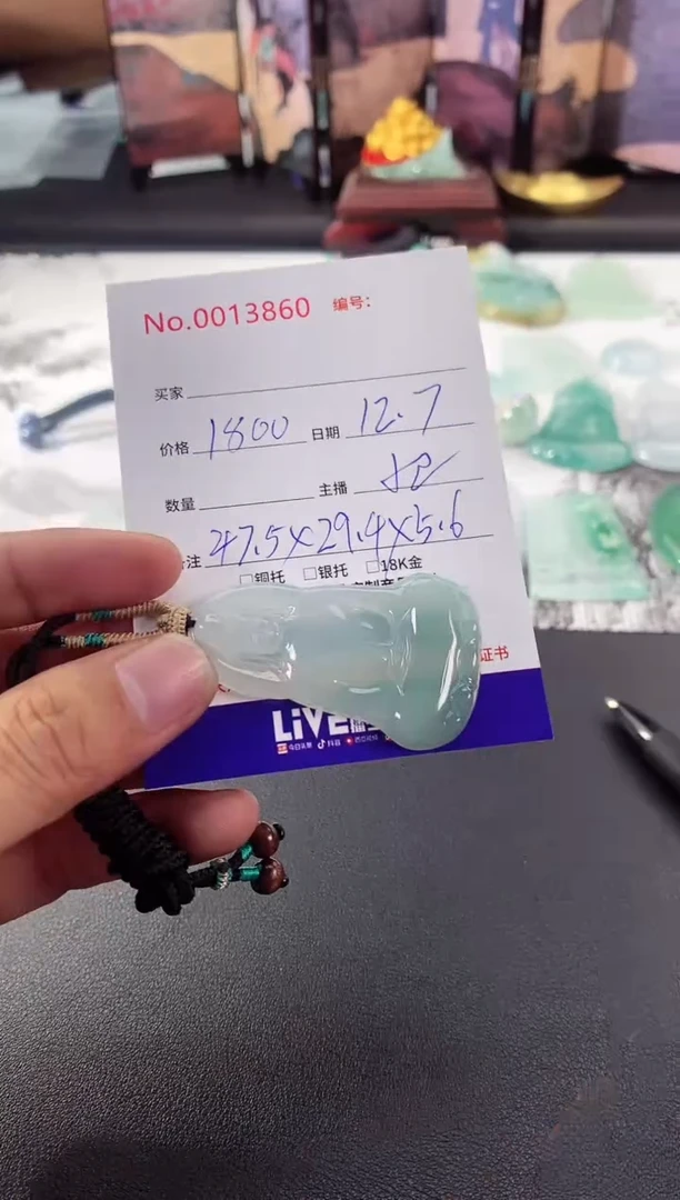 颈饰未镶嵌翡翠素衣