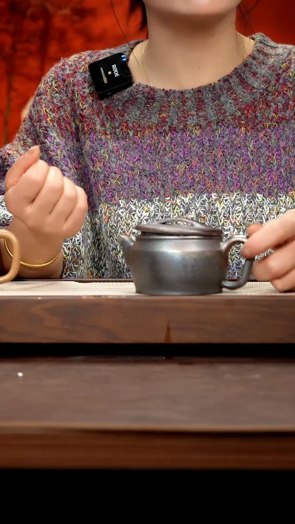 【闪购商品】紫砂茶壶平台紫泥柴烧黑金汉瓦