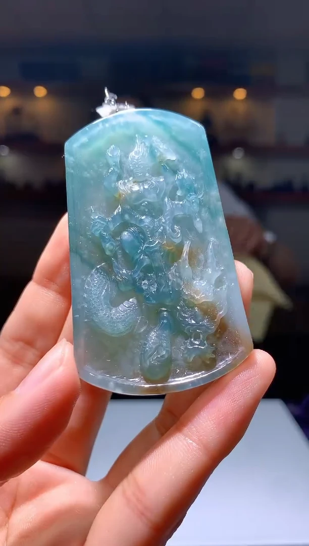 定制翡翠未镶嵌1087hm-毛货挂件36