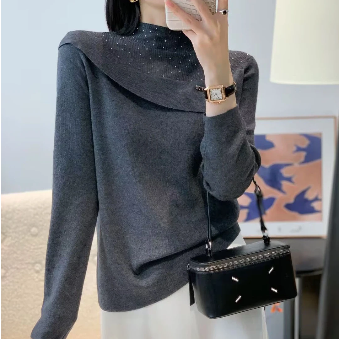 2025秋季新款气质漂亮别致设计感显瘦毛衣针织衫时尚女人味上衣潮