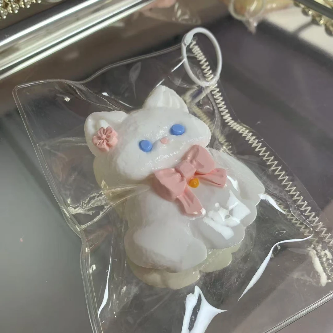 【蝴蝶结小猫】瑕疵jojo啾啾家硅胶纯手工捏捏乐jojo