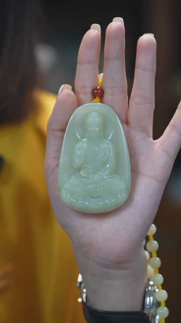 颈饰未镶嵌和田玉阿弥陀佛