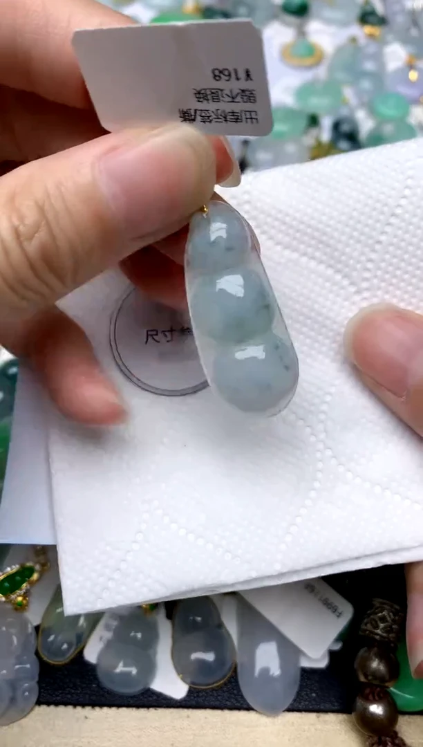 颈饰银S925镶嵌翡翠天然A货翡翠