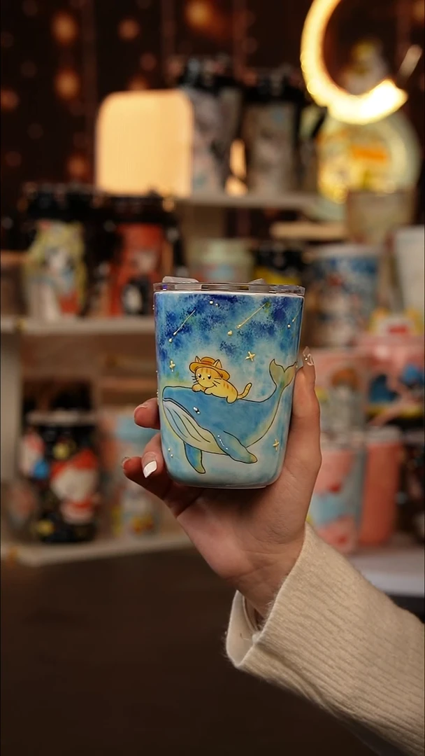 （玉泥）景德镇手工手绘文创陶瓷杯