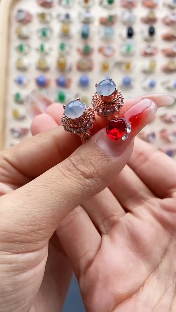 【闪购商品】翡翠戒指未镶嵌缅甸天然A货翡翠333  1+9