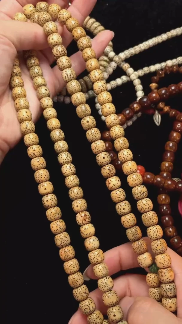 星月菩提吊坠精工级陈籽桶珠长串9*8