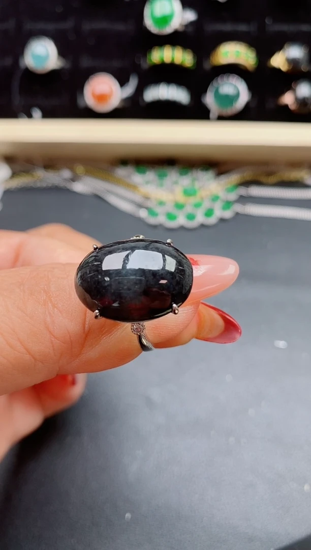 【闪购商品】翡翠戒指银S925镶嵌132321