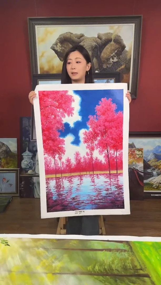 油画【69号】约90*60cm丨朝鲜原创纯手绘孤品油画丨顺丰包邮