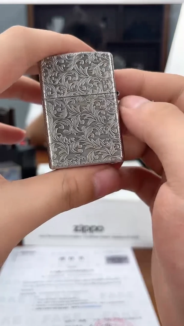 铜zippo常规古银唐草2