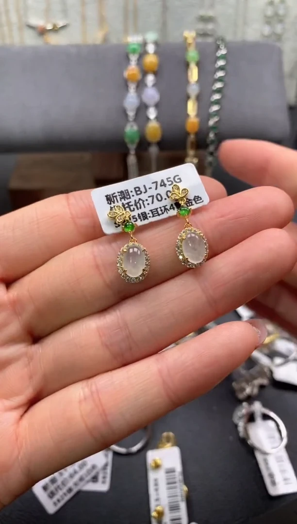 【闪购商品】翡翠戒指银S925镶嵌22222222     5