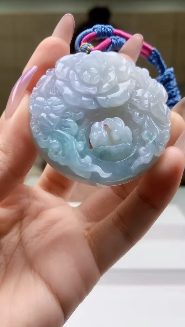 【闪购商品】定制翡翠未镶嵌5156ty-毛货挂件60