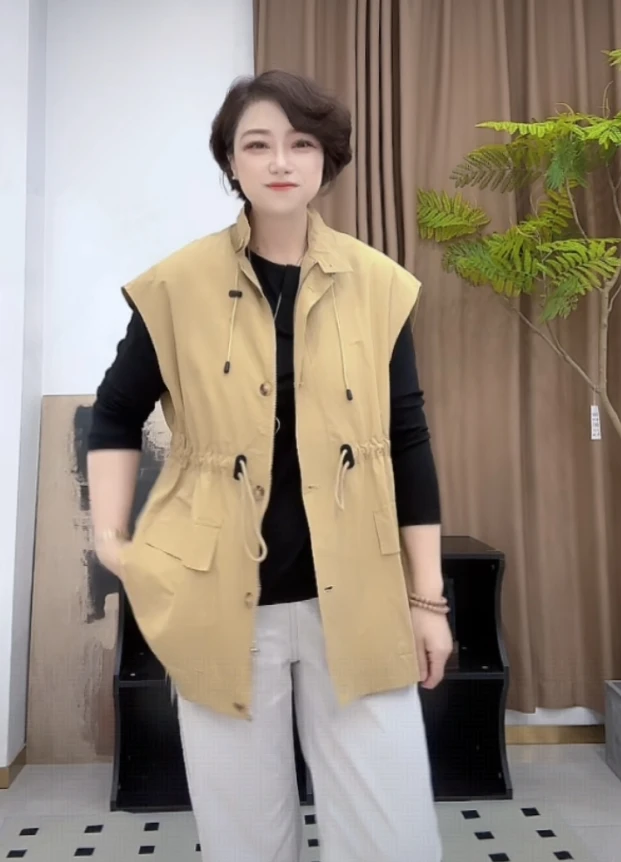 【U.M】山海之约立领抽绳落肩马夹