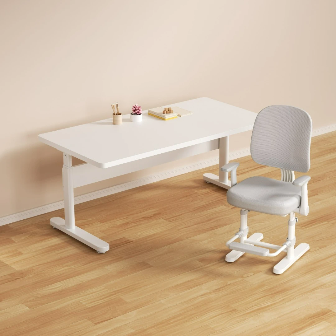 ★【达播】智象桌+带脚踏云感椅plus可升降网背书桌椅翻转扶手学习椅
